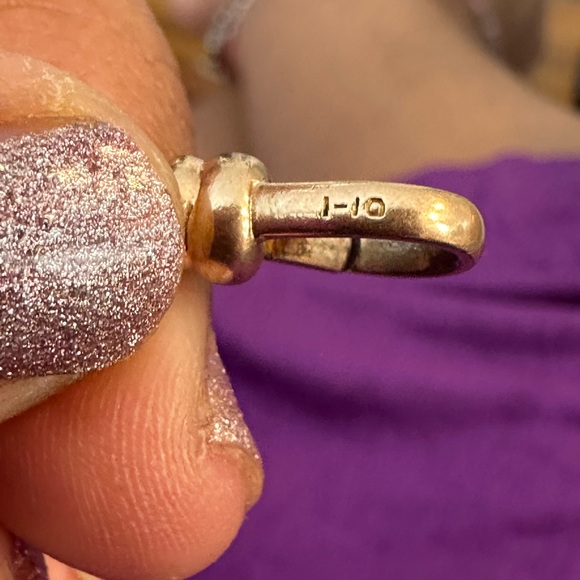 Vintage Victorian Era Gold Albert Pocket Watch Chain With T-Bar Stamped - Picture 4 of 8